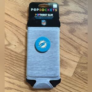 NFL Miami Dolphins Pop Socket Can Coozie Gift